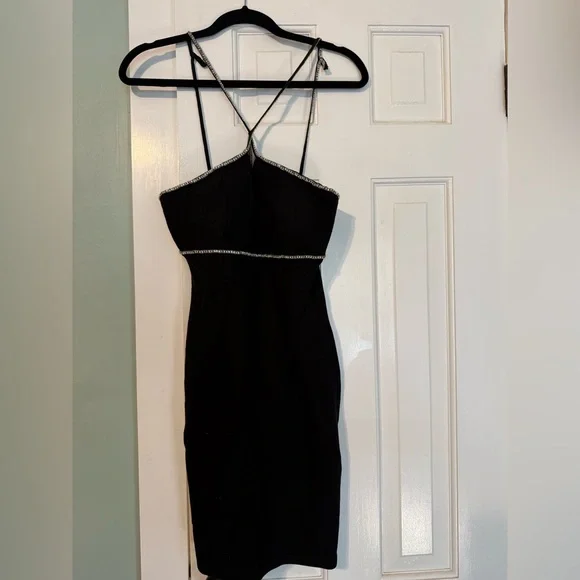 Gianni Bini Dresses | Gianni Bini Black Strapless Dress With Silver Accents | Color: Black | Size: S | Mgmidnight's Closet Gianni Bini Dresses | Gianni Bini Black Strapless Dress With Silver Accents | Color: Black | Size: S | Mgmidnight's Closet